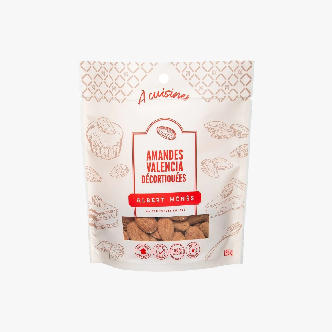 Amandes valencia décortiquées