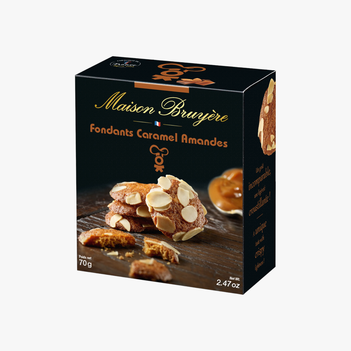 Caramel almond fondants 