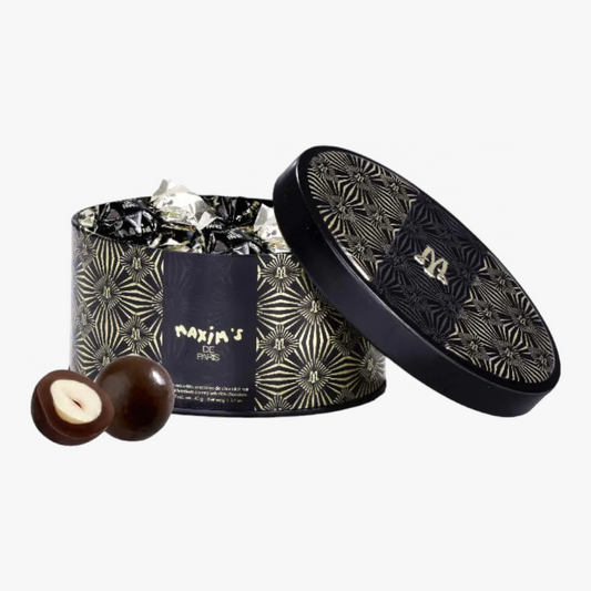 Bonbonnière de noisettes torréfiées chocolat noir