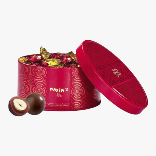 Bonbonnière de noisettes torréfiées chocolat au lait