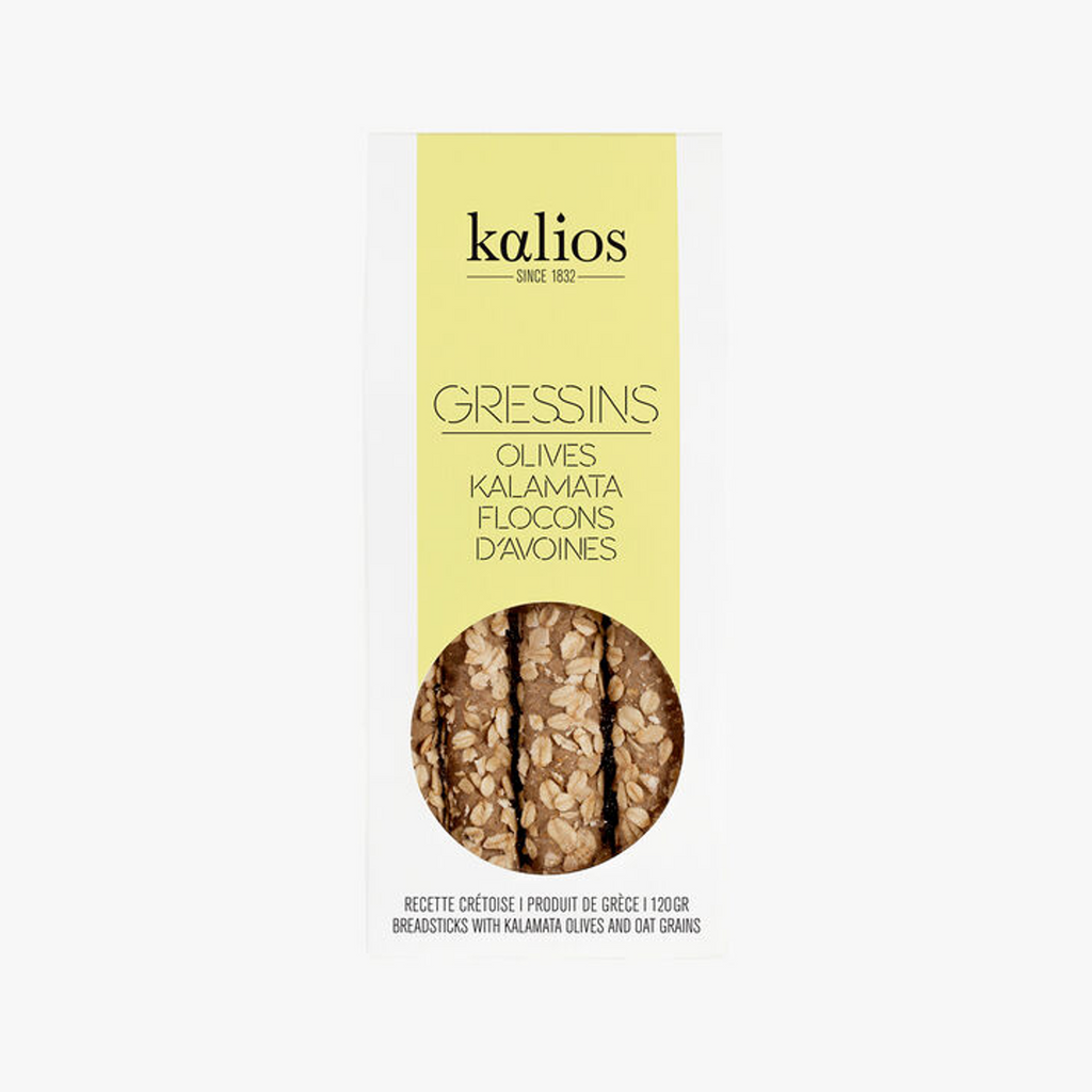 Kalamata olive and oat flake breadsticks